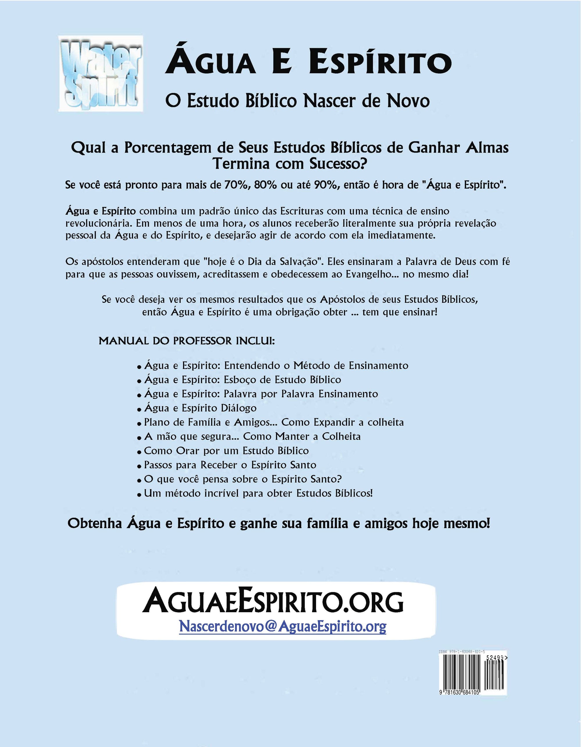 Água e Espírito Manual do Professor Português  + 5 Folhetos do Guia de Estudo