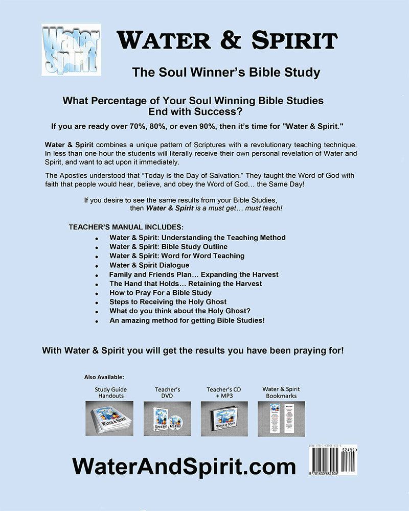 Water & Spirit Teacher's Manual (Digital Download PDF) - Water and Spirit Born Again Bible Study - - 1